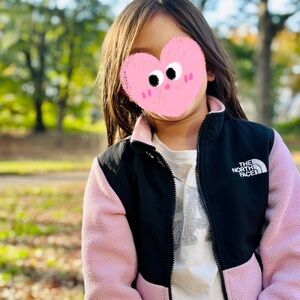 The North Face Black and Pink Fleece Jacket